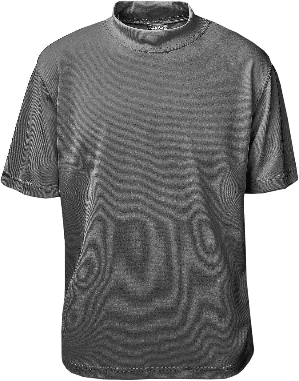 Akwa Men's Moisture Wicking Mock Turtle Tee Made in USA Lightweight Soft T-Shirt Made in USA