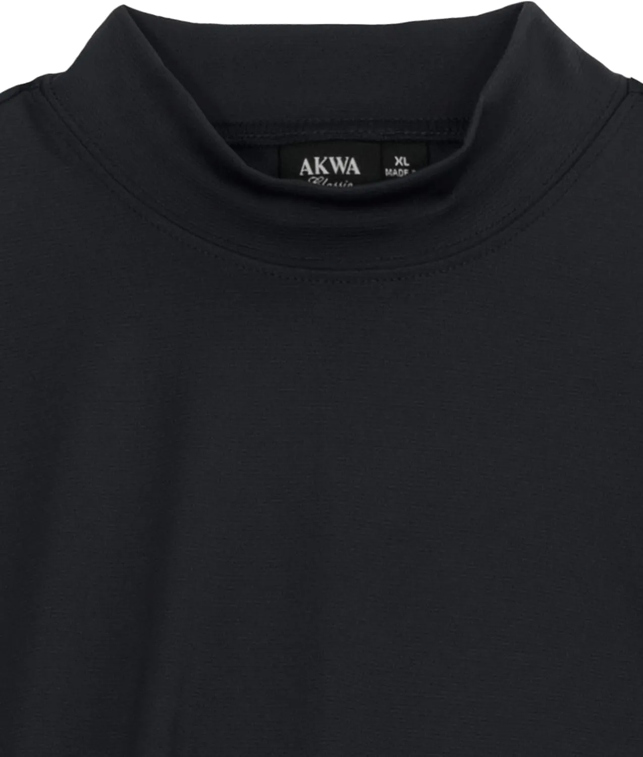 Akwa Men's Moisture Wicking Mock Turtle Tee Made in USA Lightweight Soft T-Shirt Made in USA