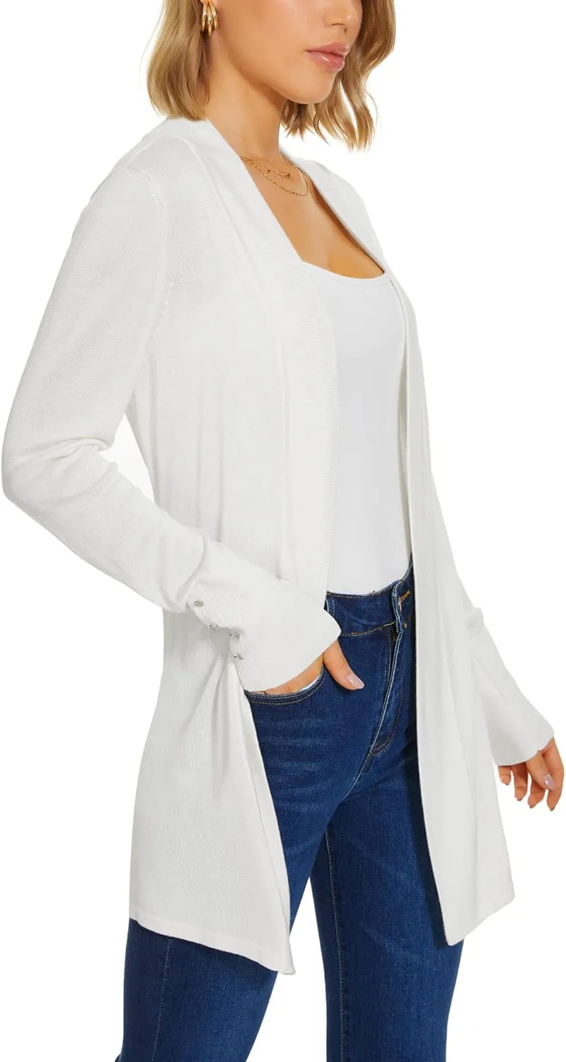 Cardigan for Women Dressy Casual Long Sleeve Open Front Knit Cardigan Sweaters