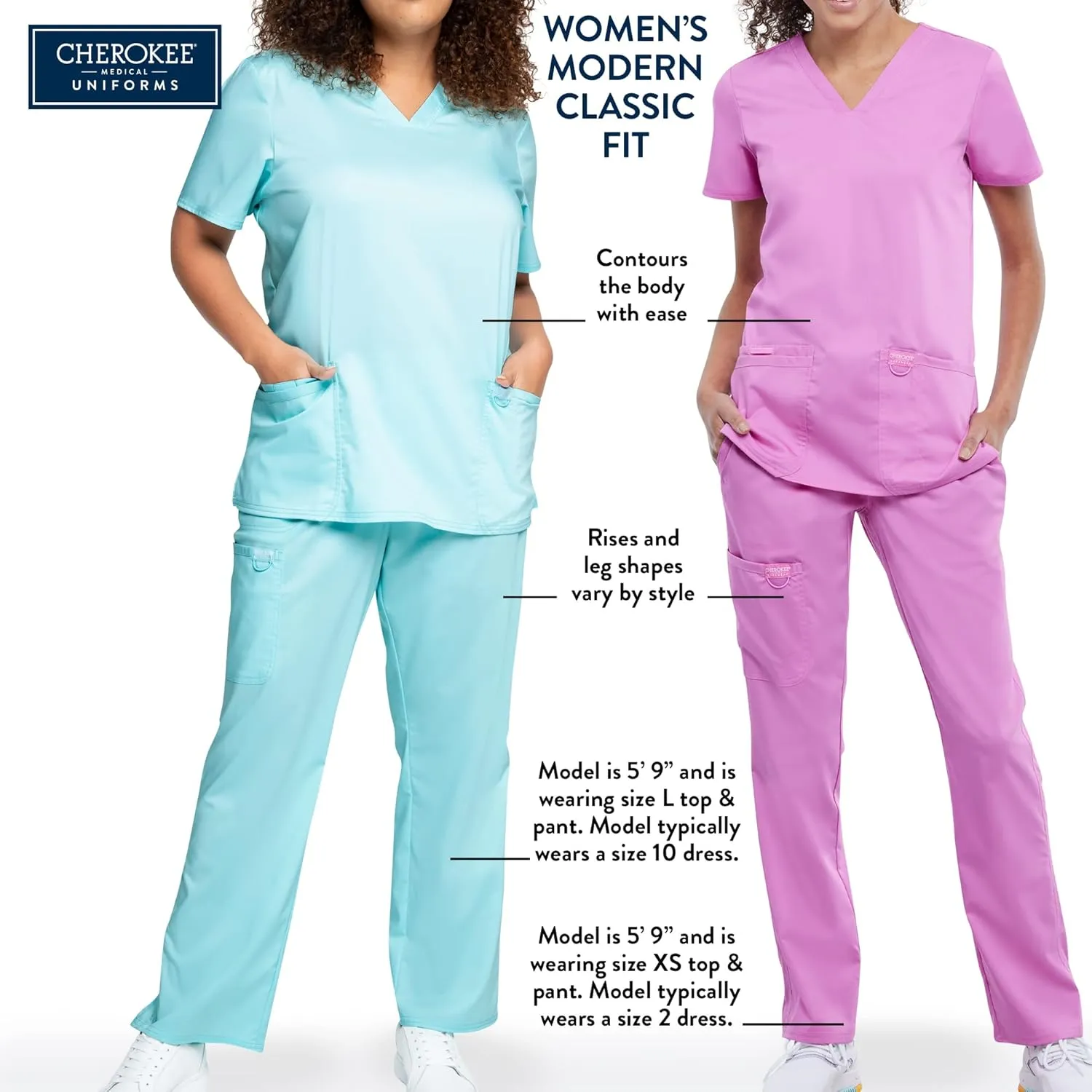 Cherokee Prints Women Scrubs Top V-Neck Print CK637