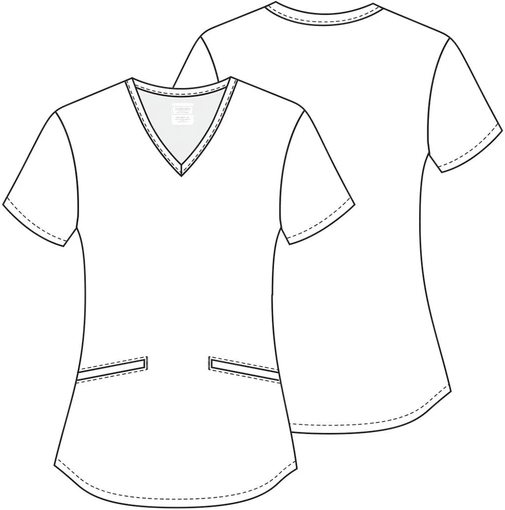Cherokee Prints Women Scrubs Top V-Neck Print CK637