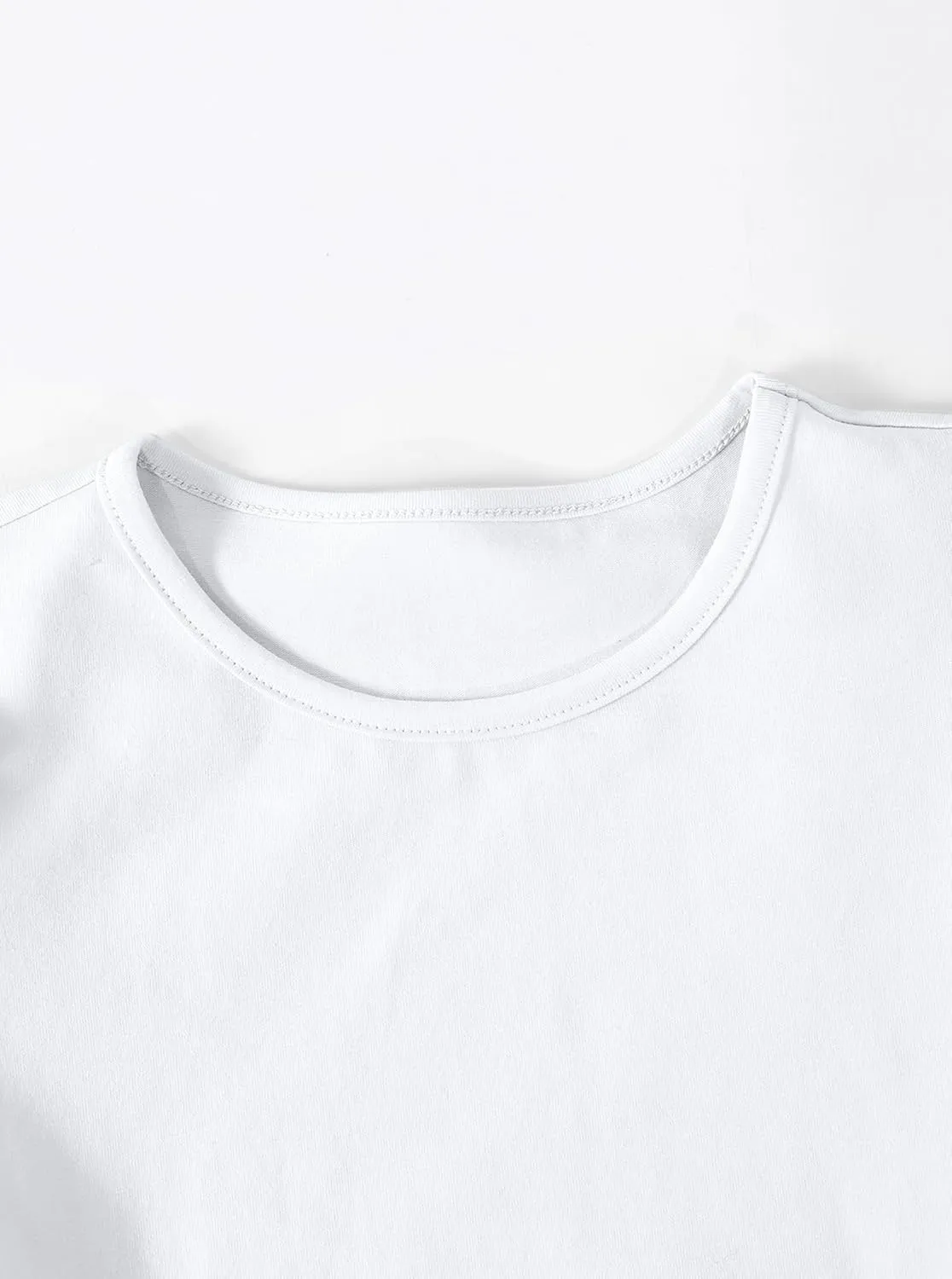 Girls' Summer Shirts Cute Tops Ruffle Sleeve Crew Neck Casual Tees