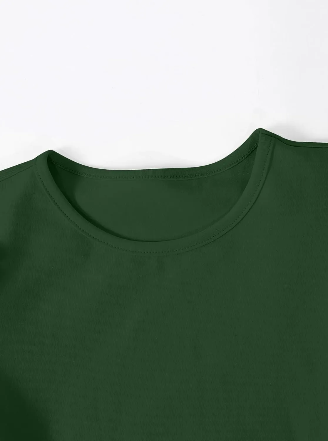 Girls' Summer Shirts Cute Tops Ruffle Sleeve Crew Neck Casual Tees
