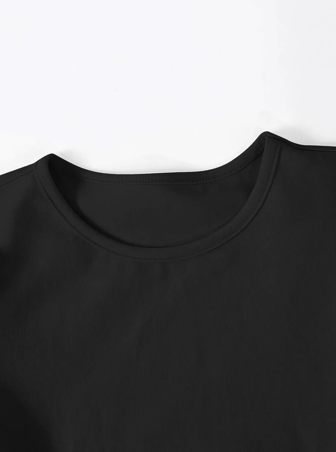 Girls' Summer Shirts Cute Tops Ruffle Sleeve Crew Neck Casual Tees