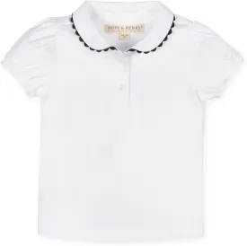 Hope & Henry Girls' Short Sleeve Flutter Sleeve Knit Top