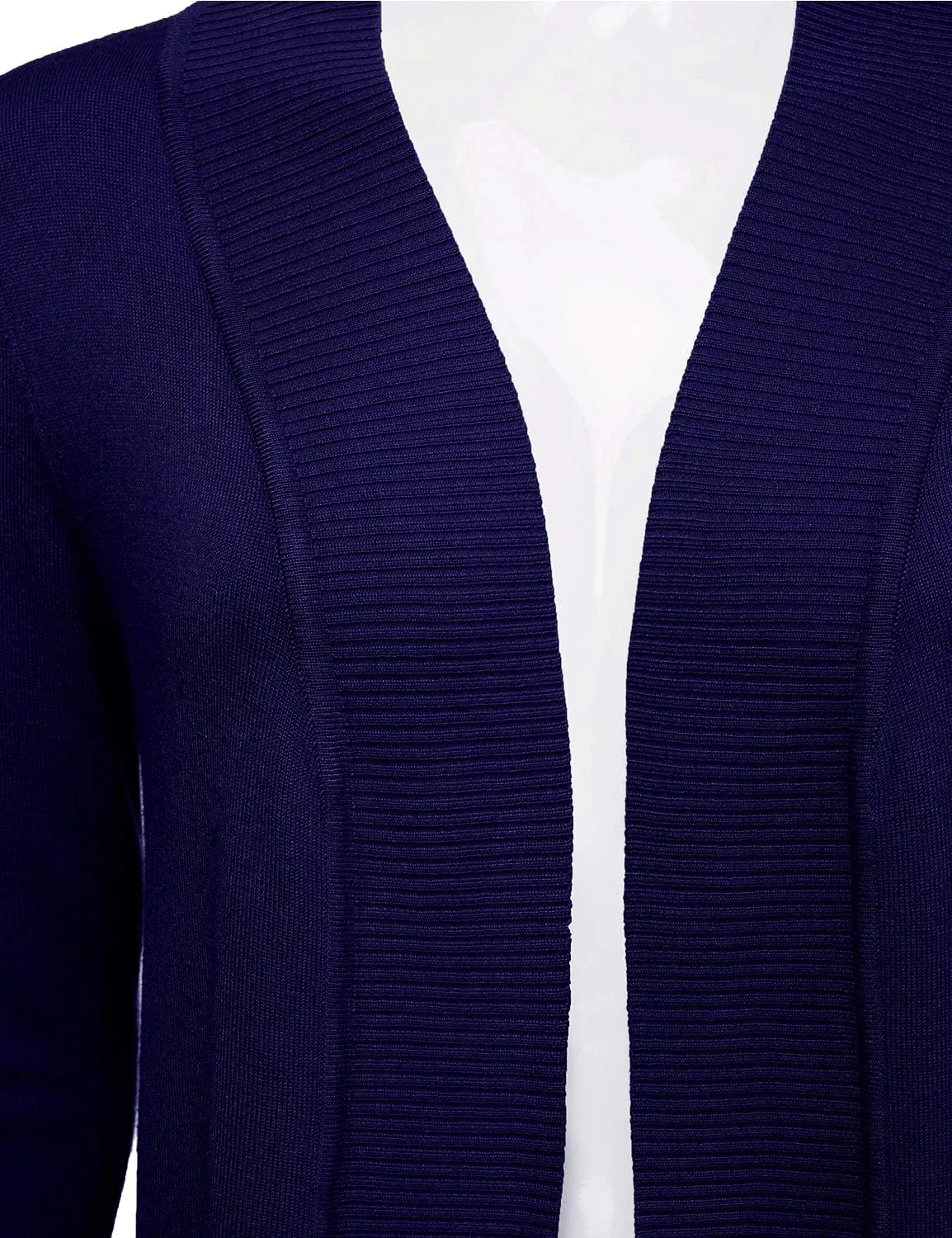 JJ Perfection Casual Open Front Knit Cardigan Long Sleeve with Side Pockets Basic Sweater Jackets for Womens with Plus Size