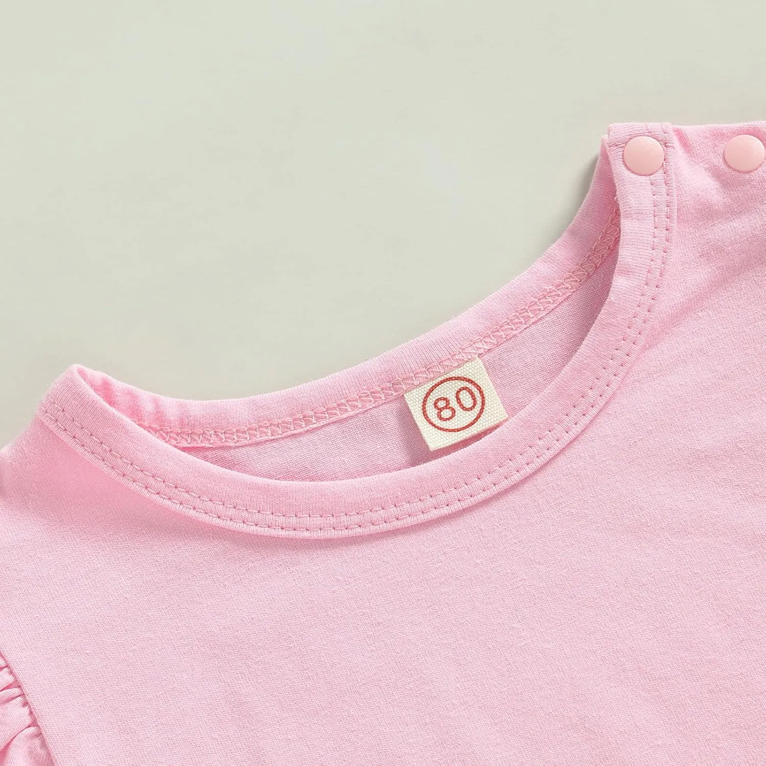 Kuriozud Toddler Baby Girl Flutter Sleeve Top Ruffle T Shirt Cotton Tee Solid Color Basic Tops Clothes
