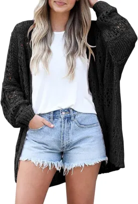 Lightweight Summer Cardigan for Women Spring Netted Crochet Cardigans Sweaters