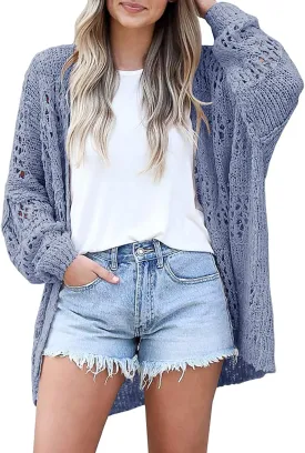 Lightweight Summer Cardigan for Women Spring Netted Crochet Cardigans Sweaters