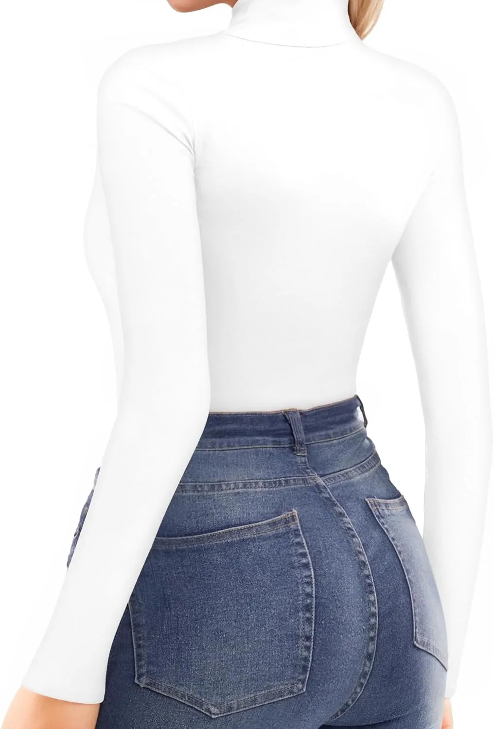MANGOPOP Women's Turtleneck Mock Neck Shirt Double Lined Long Sleeve Short Sleeve Tops for Women Basic T Shirts Tight Tee