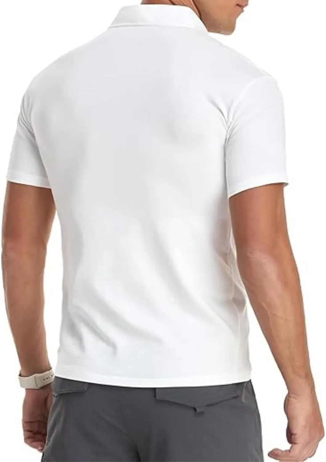 Mens Short Sleeve Polo Shirts Quarter-Zip Casual Slim Fit Mock Neck Athletic T-Shirt Zipper Henley Shirts for Men