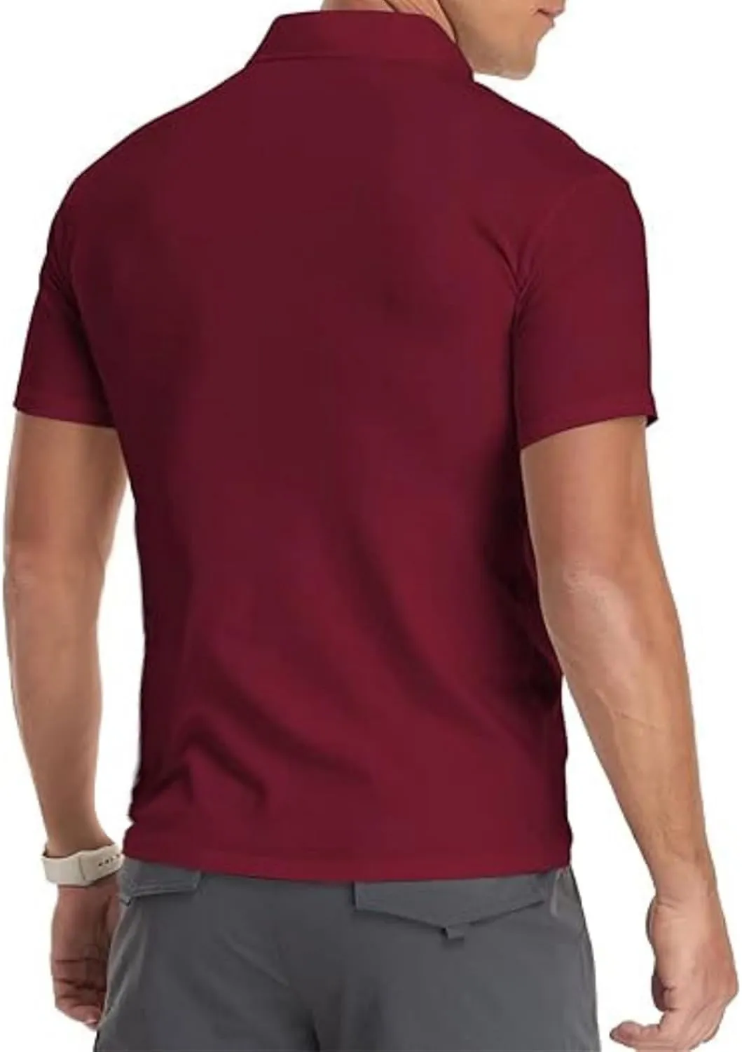 Mens Short Sleeve Polo Shirts Quarter-Zip Casual Slim Fit Mock Neck Athletic T-Shirt Zipper Henley Shirts for Men