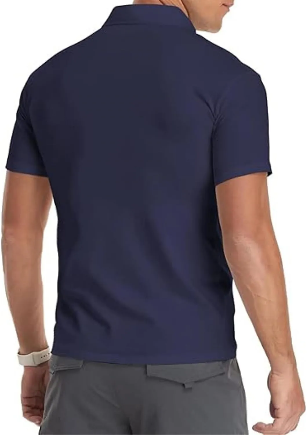 Mens Short Sleeve Polo Shirts Quarter-Zip Casual Slim Fit Mock Neck Athletic T-Shirt Zipper Henley Shirts for Men