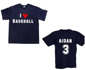 personalized boys baseball shirt custom jersey name number kids toddler youth sports t-shirt