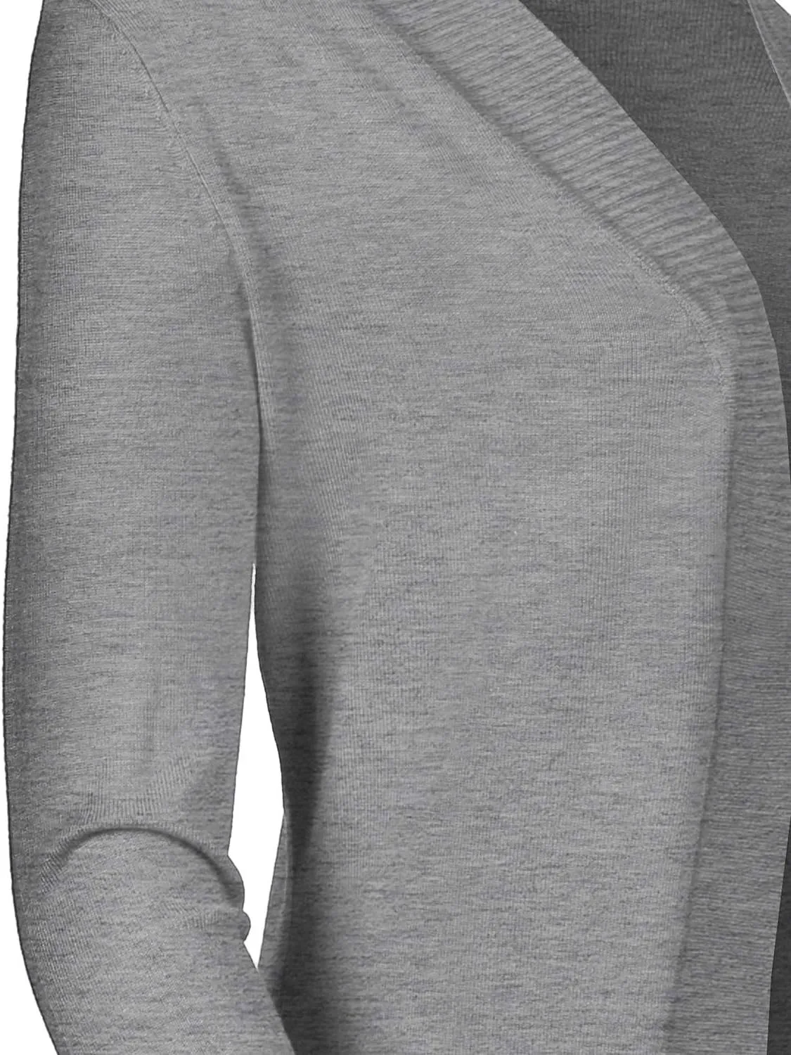 Women's Solid Soft Stretch Long-line Long Sleeve Open Front Knit Cardigan