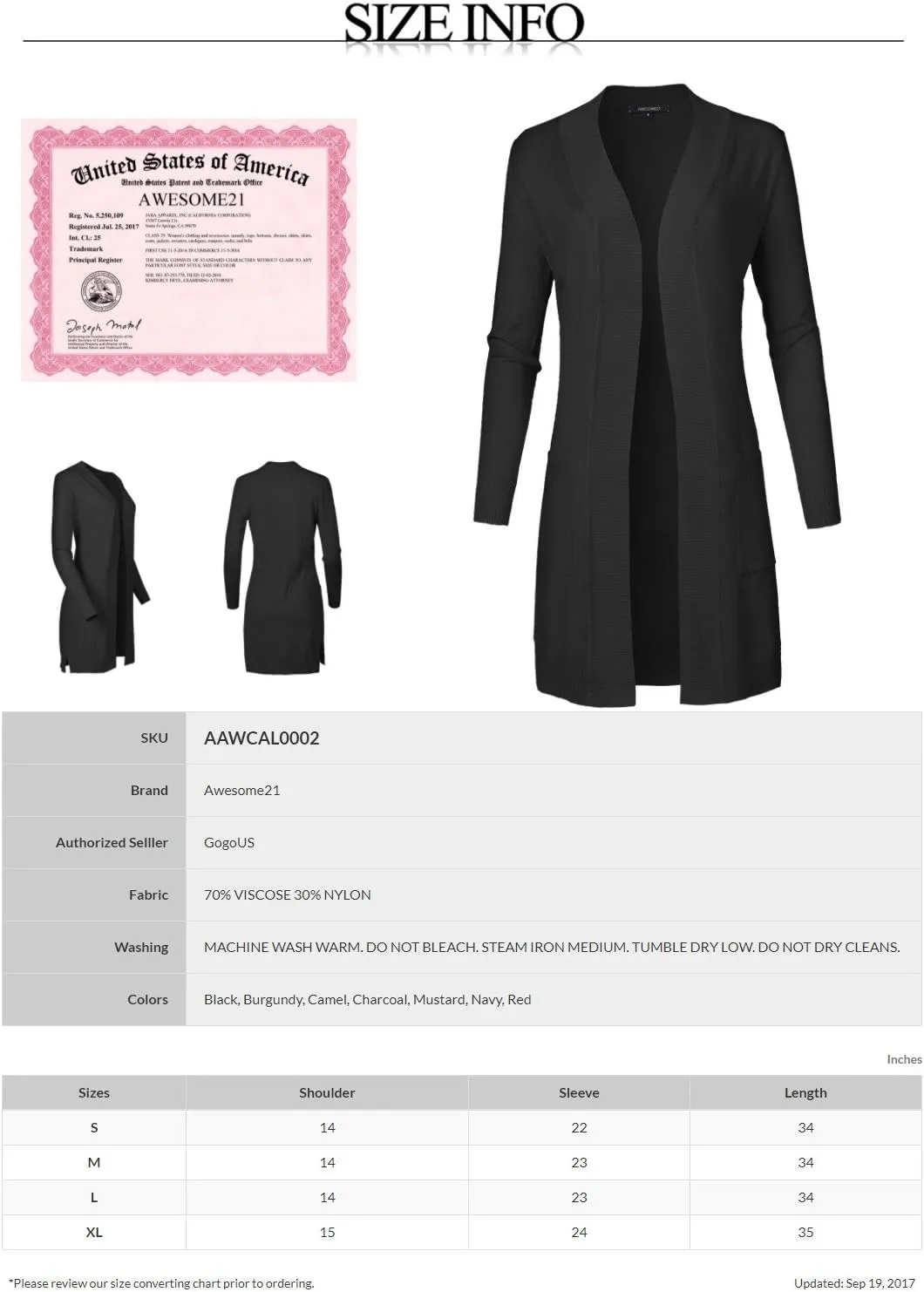 Women's Solid Soft Stretch Long-line Long Sleeve Open Front Knit Cardigan