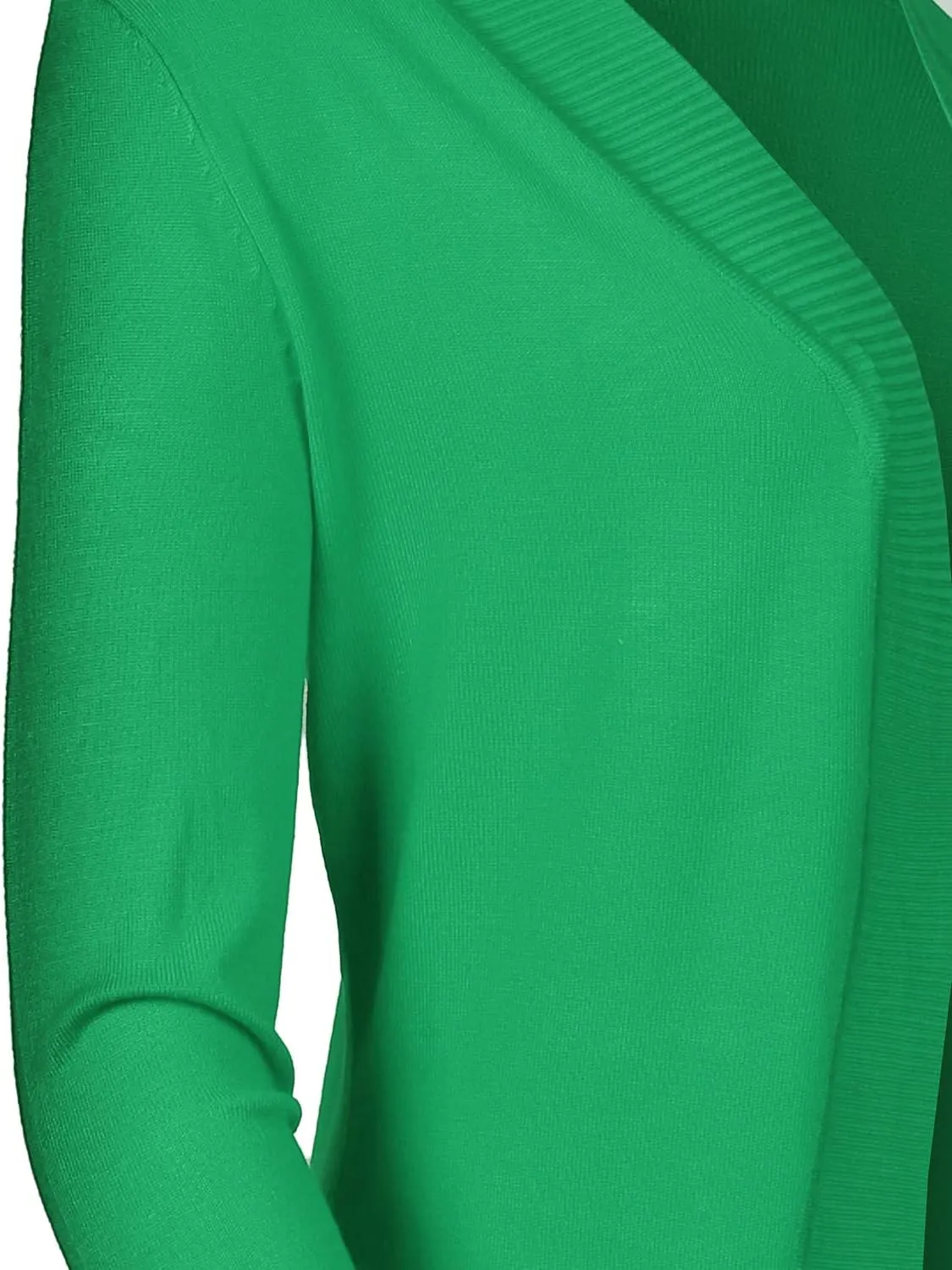 Women's Solid Soft Stretch Long-line Long Sleeve Open Front Knit Cardigan
