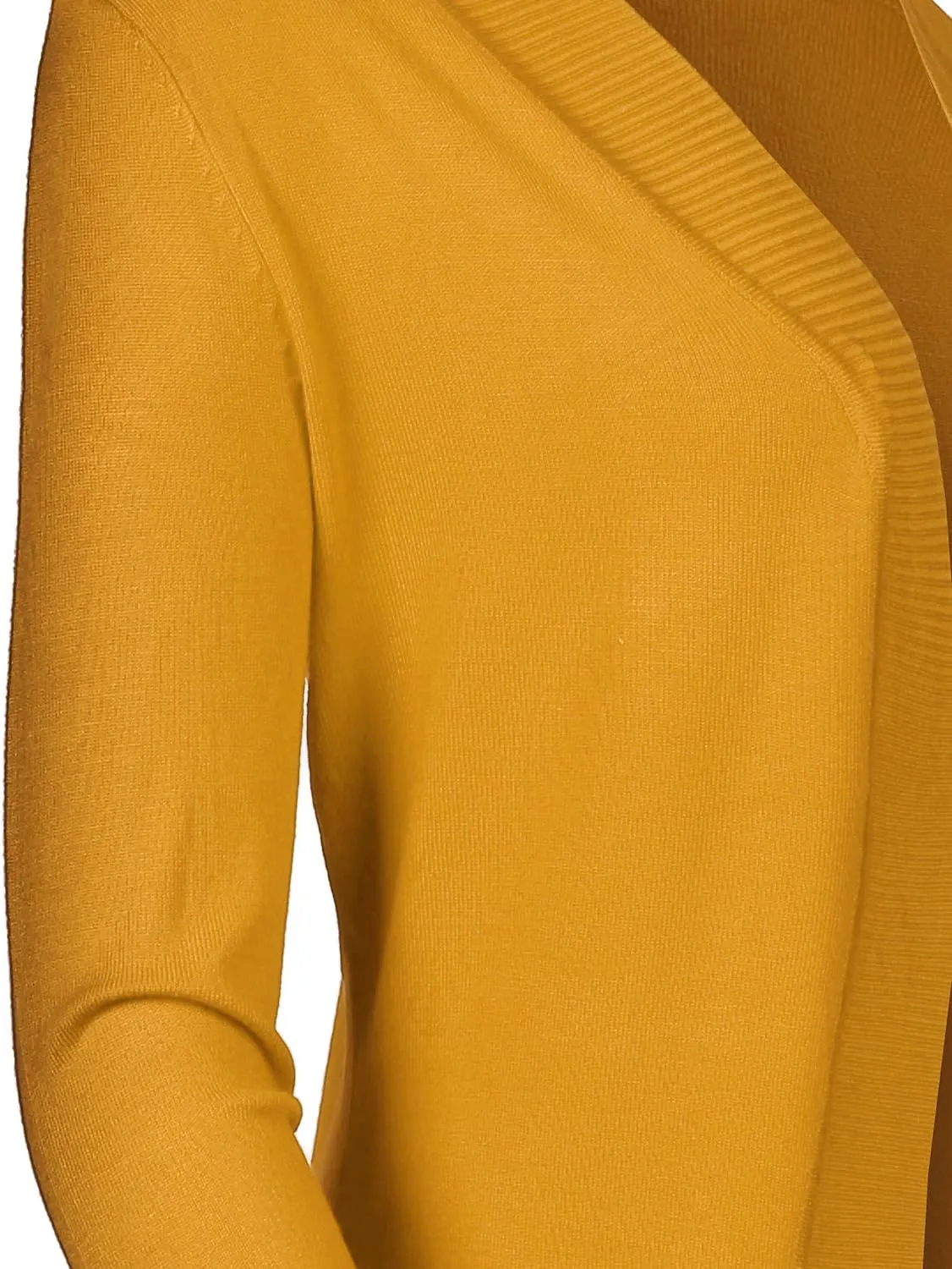Women's Solid Soft Stretch Long-line Long Sleeve Open Front Knit Cardigan